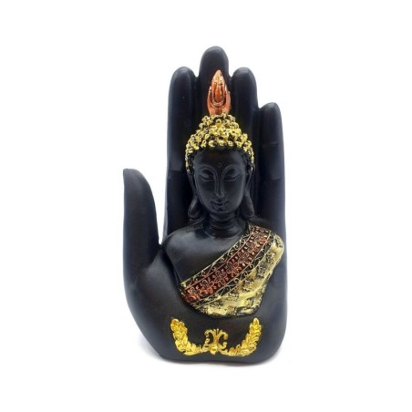 Bouddha main noir 18cm