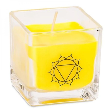 Bougie Chakra Colza support verre 3