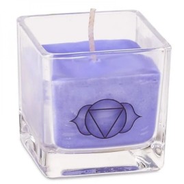 Bougie Chakra Colza support verre 6