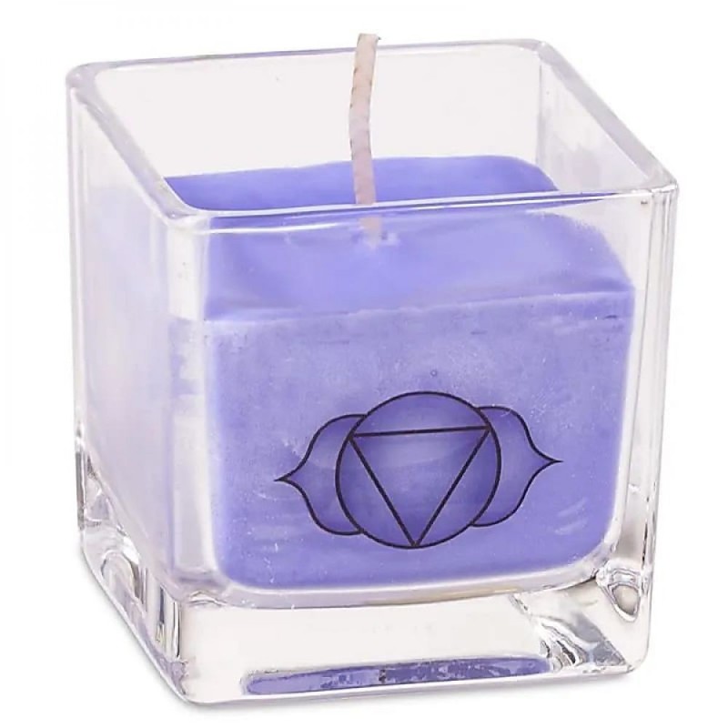 Bougie Chakra Colza support verre 6