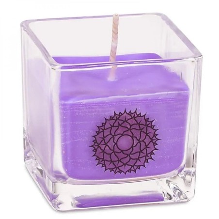 Bougie Chakra Colza support verre 7
