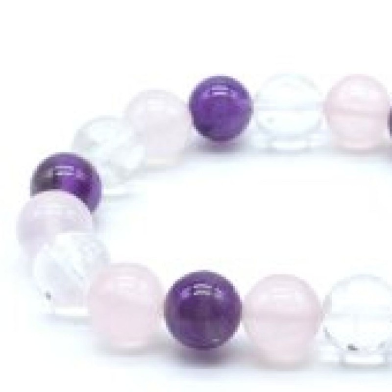 Bracelet amethyste cristal et quartz
