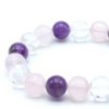 Bracelet amethyste cristal et quartz