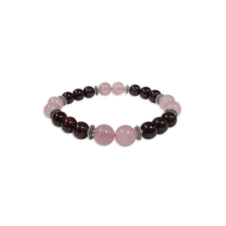 Bracelet Quart Rose Grenat