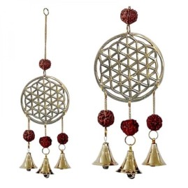 Carillon Fleur de Vie avec rudraksha