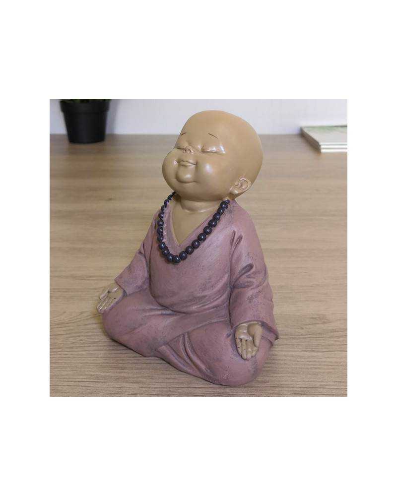 Statuette Bouddha bébé Rose en méditation