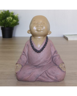 Statuette Bouddha bébé Rose en méditation