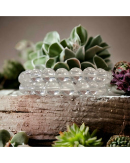 Bracelet Cristal de Roche Perle Naturelle 8mm