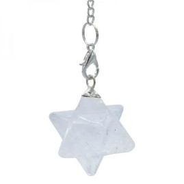 Pendule Merkaba Cristal de Roche