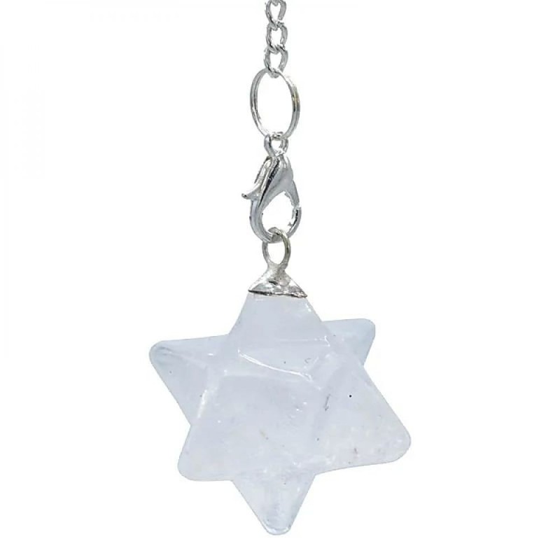 Pendule Merkaba Cristal de Roche
