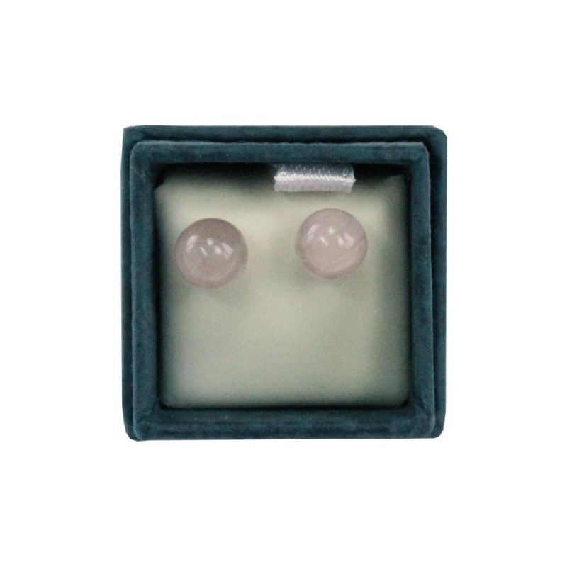 Boucle d'oreille  Puce 6mm Q Rose