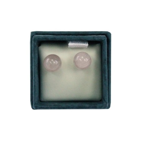 Boucle d'oreille  Puce 6mm Q Rose