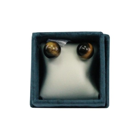 Boucle d'Oreille Puceoeil de Tigre 6mm