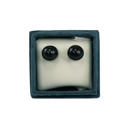 Boucle d'Oreille Puce Onyx 6mm