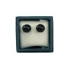 Boucle d'Oreille Puce Onyx 6mm